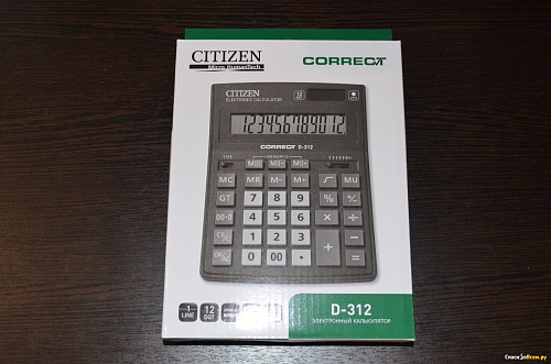 Калькулятор CITIZEN Correct D-312 черный 12-разрядый - канцтовары в Минске